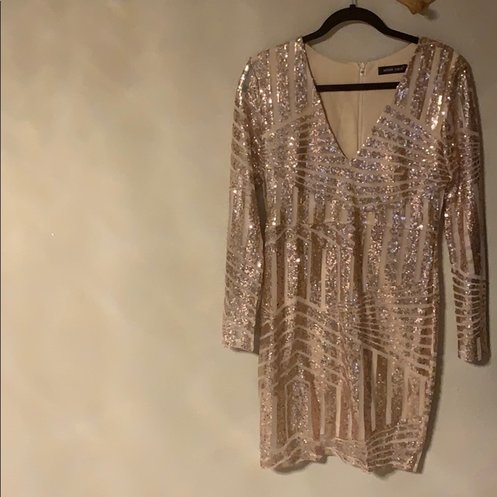 Gold short dress